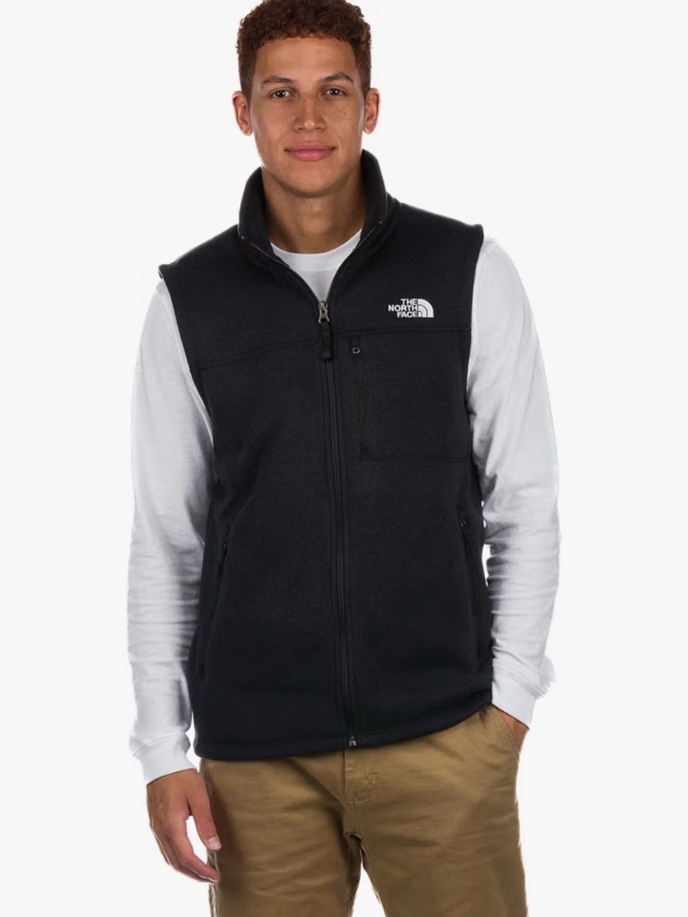 The North Face Black Men's Fleece Vest with Logo
